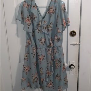 Light blue floral dress